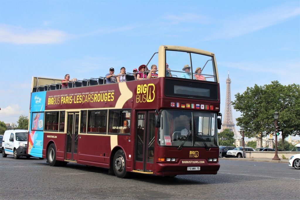 Big Bus Paris Hop On Hop Off Bus, Open Roof Top, Paris France