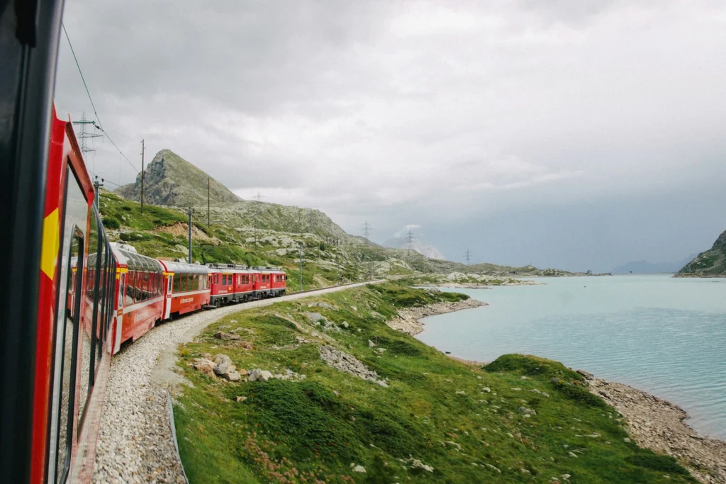 Bernina Train and St. Moritz